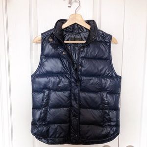 Navy jcrew puff vest